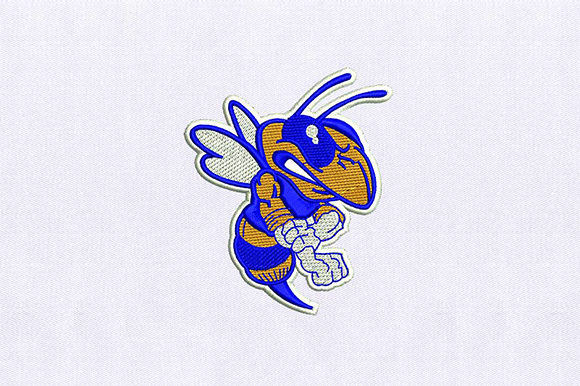 Angry Honey Bee: A Bold Embroidery Design for Craft Fairs
