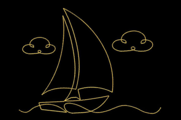 Minimalist Boat Embroidery Review for Apparel Projects