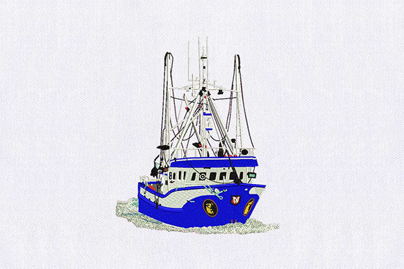 Royal Blue Survey Ship Embroidery Design Review