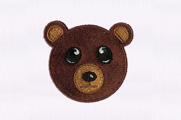 Teddy Bear Face Embroidery for Seasonal Creations