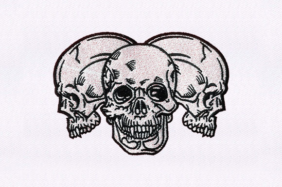 Three Skulls Head Embroidery Design Review
