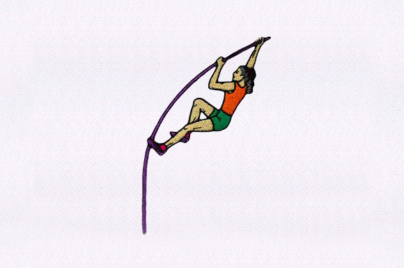Vault Athlete: A Dynamic Seasonal Embroidery Design